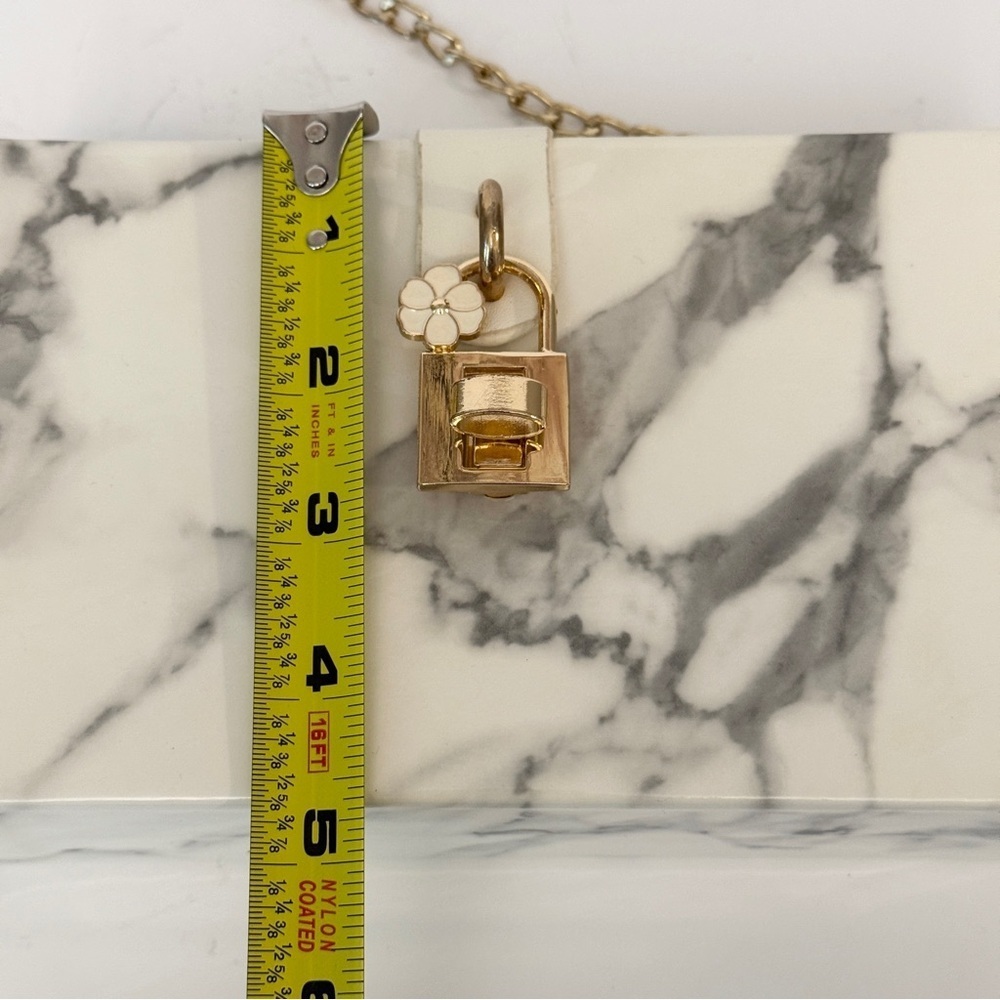 Vintage Marble Pattern Box Purse - Picture 9 of 10